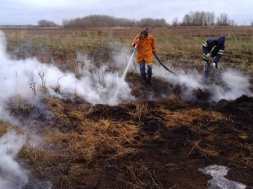 На Полтавщині не припиняються пожежі на покладах торфу