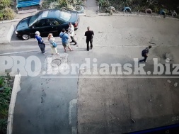 В Бердянске облили кислотой автомобиль. Видеокамера зафиксировала момент преступления