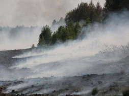 Десяту добу в Оржицькому районі горять поклади торфу