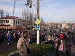 На Запоріжжі сотні людей вийшли на акцію протесту проти високих тарифів на газ і електроенергію