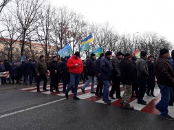 Протестующие перекрывали дорогу Запорожье — Бердянск