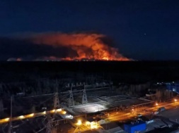 Загрязнённый пожаром воздух Чернобыля несёт в сторону Запорожья
