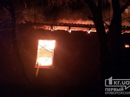 Масштабный пожар: ночью в Кривом Роге пылал склад лесоматериалов