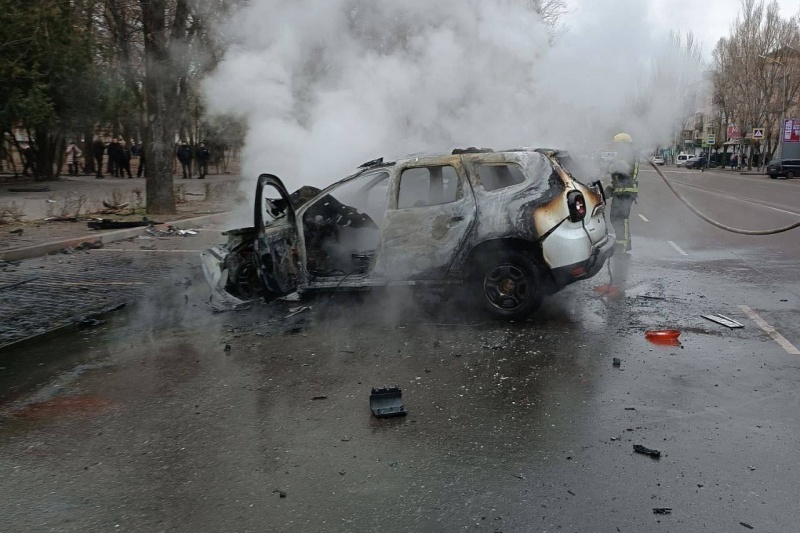 В Мелитополе украинские террористы снова взорвали автомобиль
