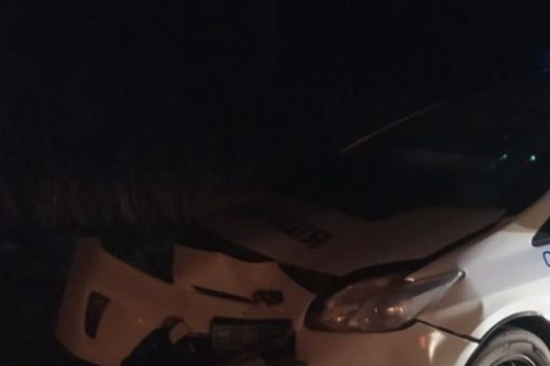 В Кривом Роге офицер Нацгвардии на Peugeot врезался в полицейскую Toyota