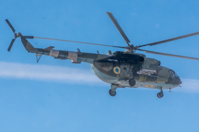 В Полтавской области прошли учения ВСУ на модернизированных боевых вертолетах