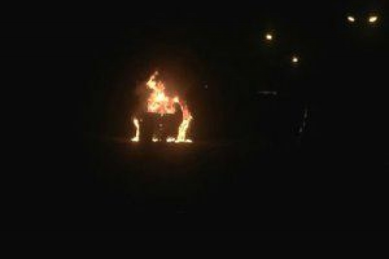 Вночі палала автівка очільника Нацполіції у Запорізькій області
