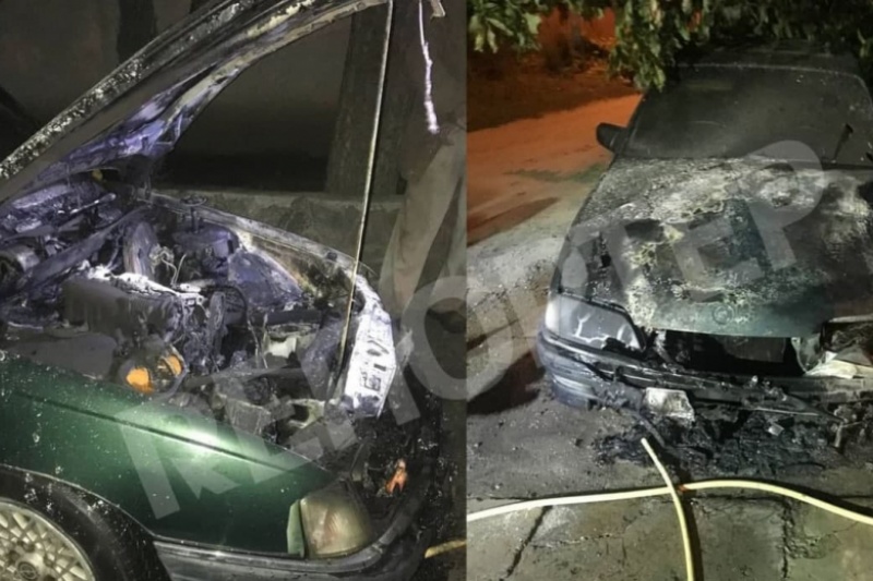 В Днепре ночью горел автомобиль: поджигатель задержан