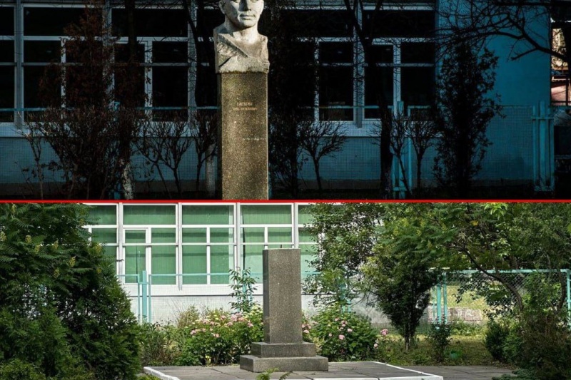 В Киеве снесли памятник Юрию Гагарину