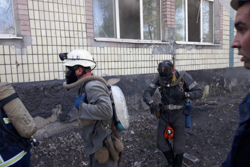 Более 500 людей из шахты «Юбилейная» эвакуировали из-за пожара в бане