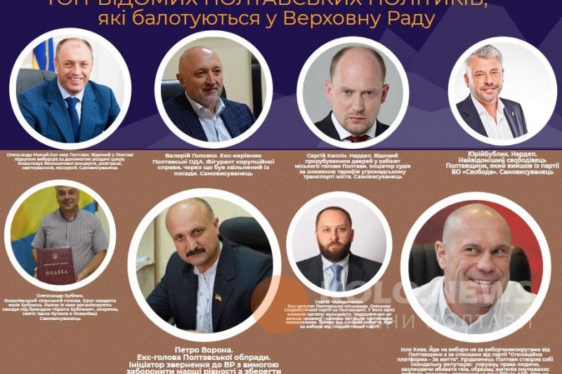 Хто бореться за крісло депутата Верховної Ради від Полтавщини: аналіз кандидатів на топ-округах