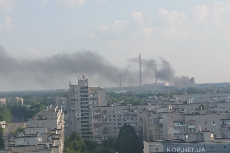 На території Північного промвузла Кременчука сталася пожежа