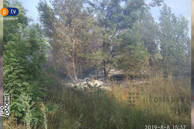 У Решетилівському районі другу добу горять поклади торфу