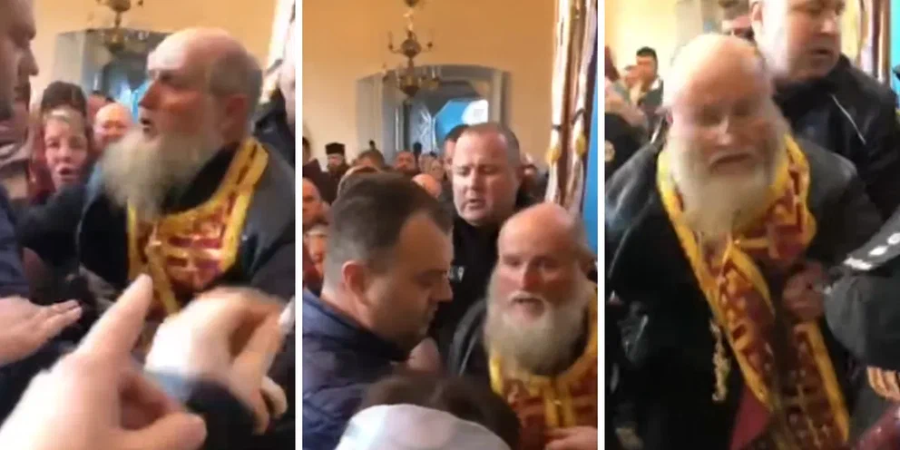 В Черновицкой области полиция ворвалась в храм и избила православного священника