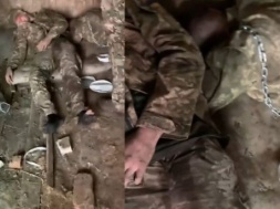 На Запорожском направлении русскими бойцами найдены прикованные цепями тела ВСУшников