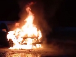В Харькове сожгли машину начальника Салтовского районного ТЦК