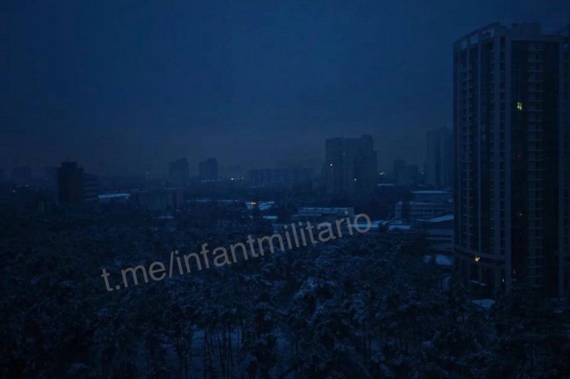 Киев погружён в ноябрьский мрак